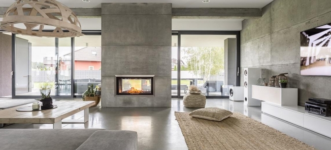 Espacio con Chimenea